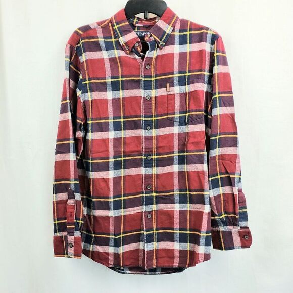 Chaps M LS Button Front Flannel Shirt, Medium - Picture 1 of 4